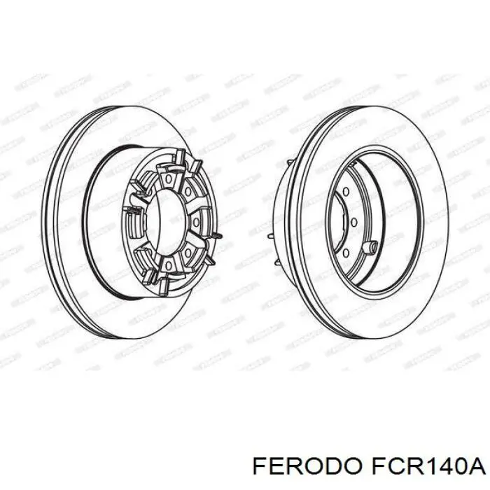 FCR140A Ferodo Freno de disco trasero