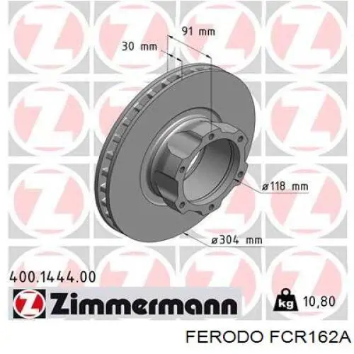 FCR162A Ferodo freno de disco delantero