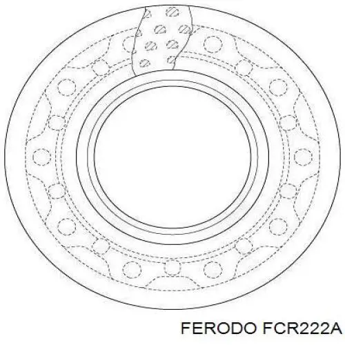 FCR222A Ferodo disco de freno trasero