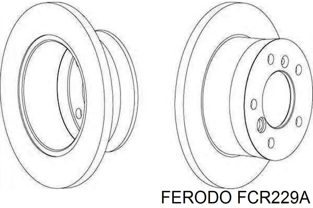 FCR229A Ferodo disco de freno trasero