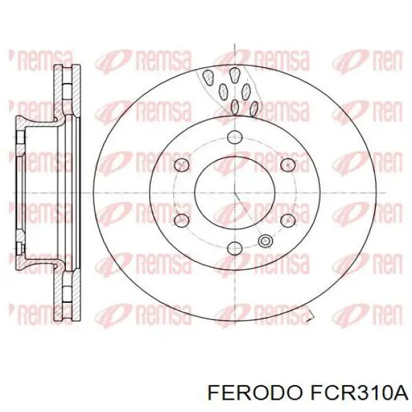 FCR310A Ferodo disco de freno delantero