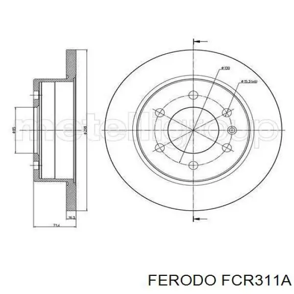 FCR311A Ferodo disco de freno trasero