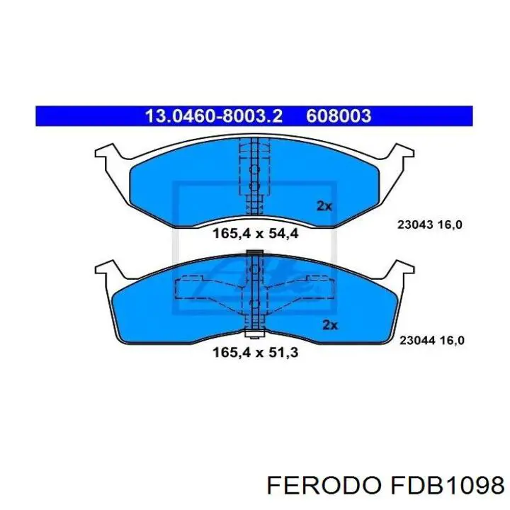 FDB1098 Ferodo pastillas de freno delanteras