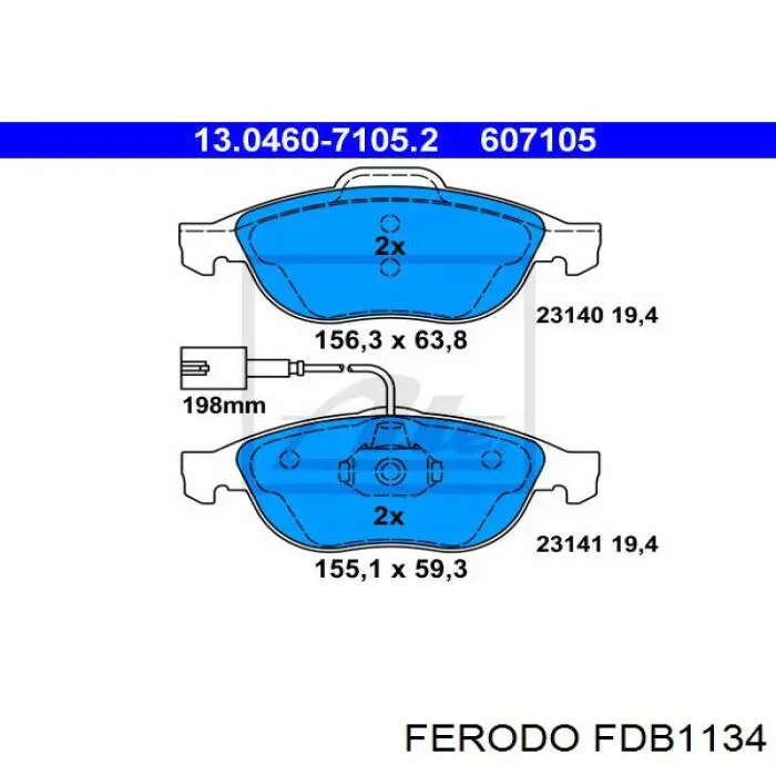 FDB1134 Ferodo pastillas de freno delanteras