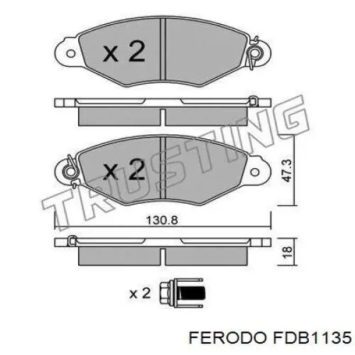 Pastillas freno delanteras Ferodo FDB1135 precio, desde 23,18 EUR