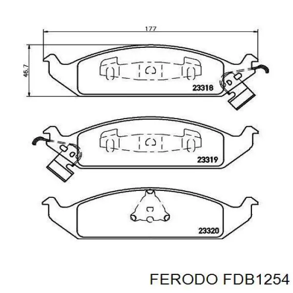 FDB1254 Ferodo pastillas de freno delanteras