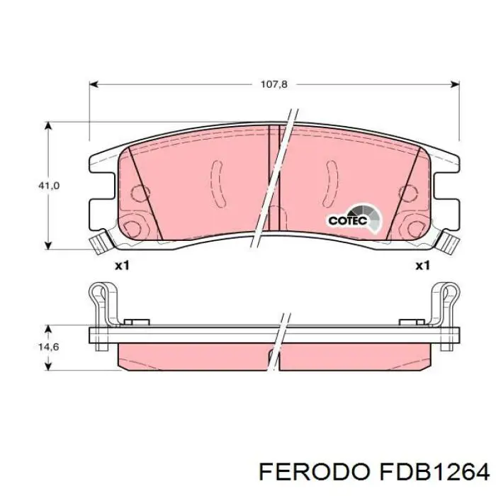 FDB1264 Ferodo pastillas de freno traseras