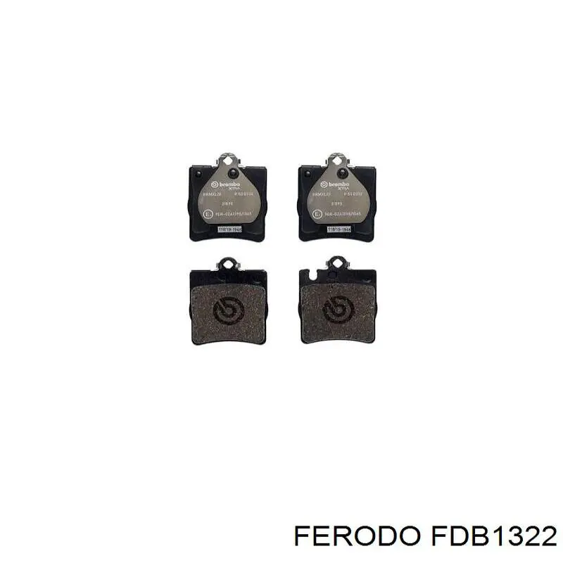Pastillas de freno traseras FDB1322 Ferodo