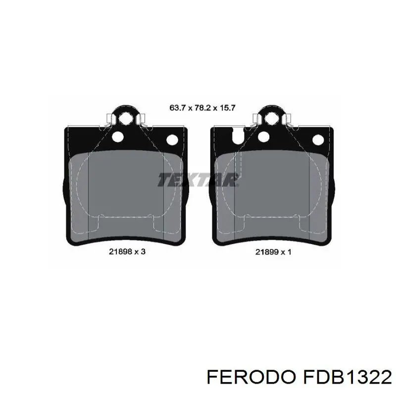 Pastillas traseras de freno Ferodo FDB1322 precio, desde 19,51 EUR
