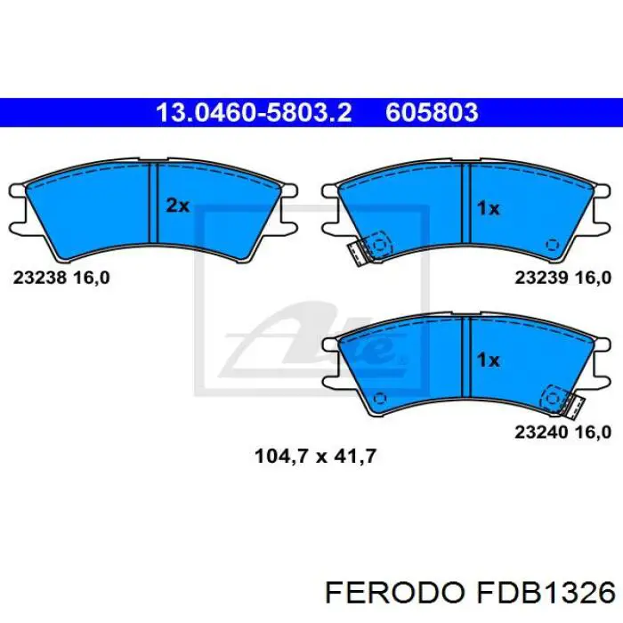 FDB1326 Ferodo pastillas de freno delanteras