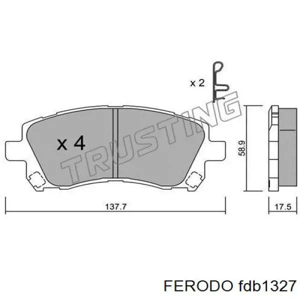 Pastillas de freno delanteras Subaru Legacy 3 BE, BH