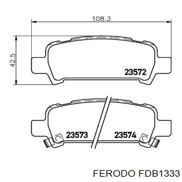 Comprar FDB1333 Ferodo Pastillas de freno traseras