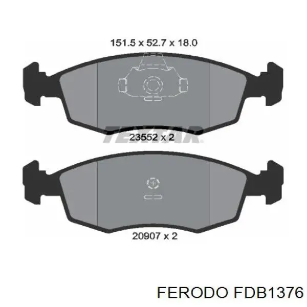 Pastillas de freno delanteras FERODO FDB1376