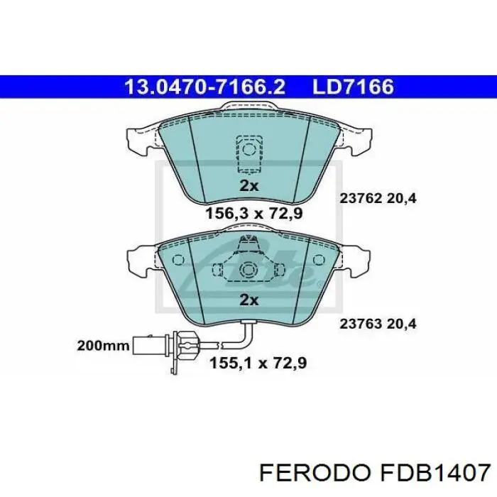 Comprar FDB1407 Ferodo Pastillas delanteras de freno