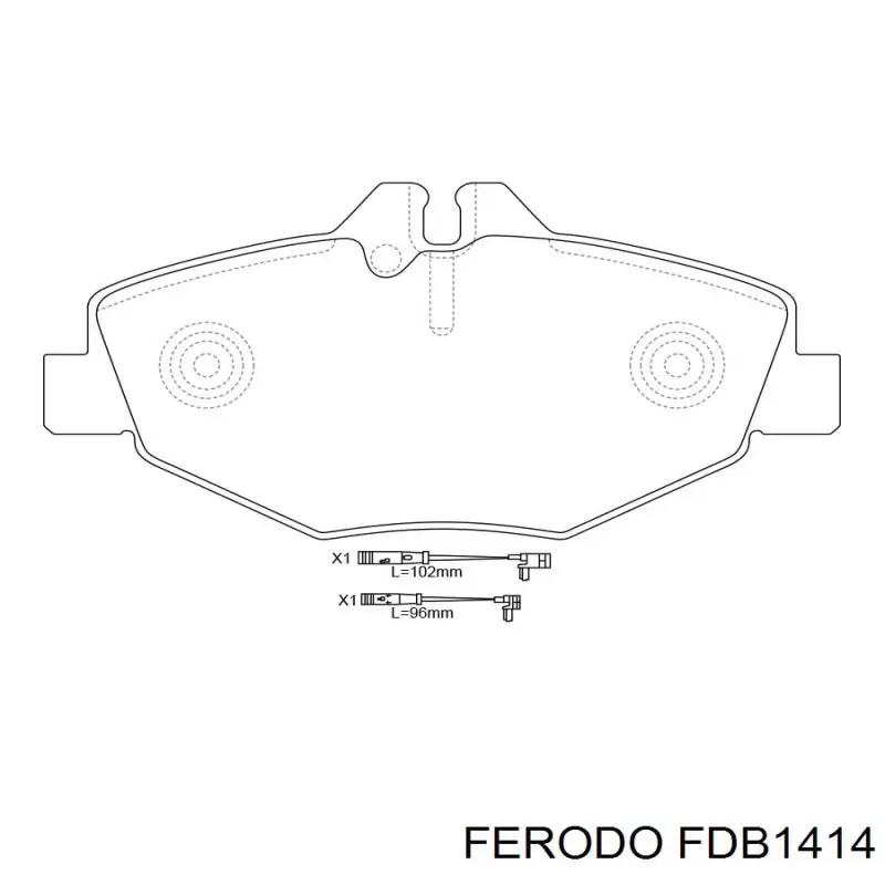 Pastillas de freno FDB1414 Ferodo