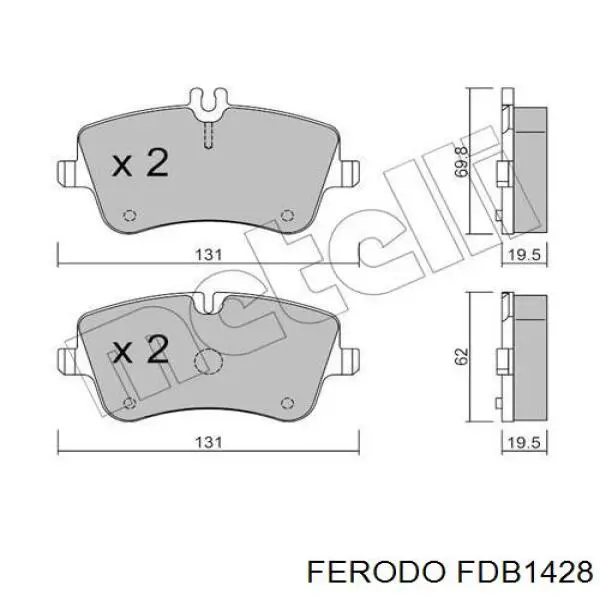 Pastillas freno delanteras Ferodo FDB1428 precio, desde 26,83 EUR