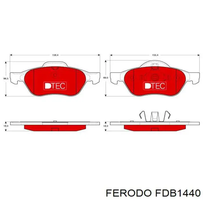 FDB1440 Ferodo pastillas de freno delanteras