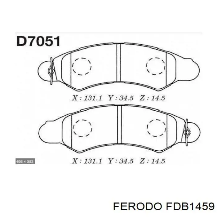 FDB1459 Ferodo pastillas de freno delanteras