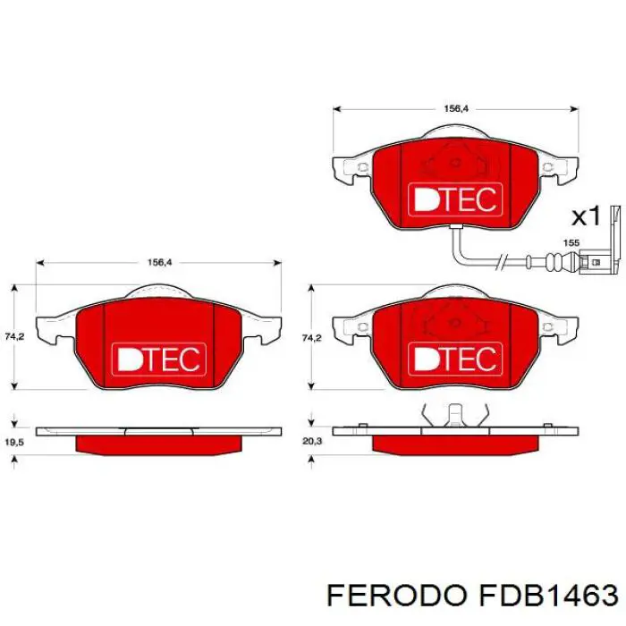 FDB1463 Ferodo pastillas de freno delanteras