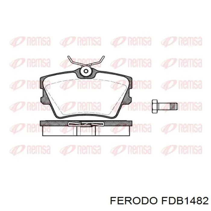 Pastillas de freno traseras FDB1482 Ferodo