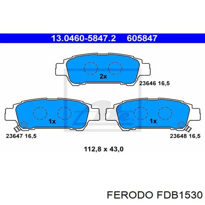 FDB1530 Ferodo pastillas de freno traseras