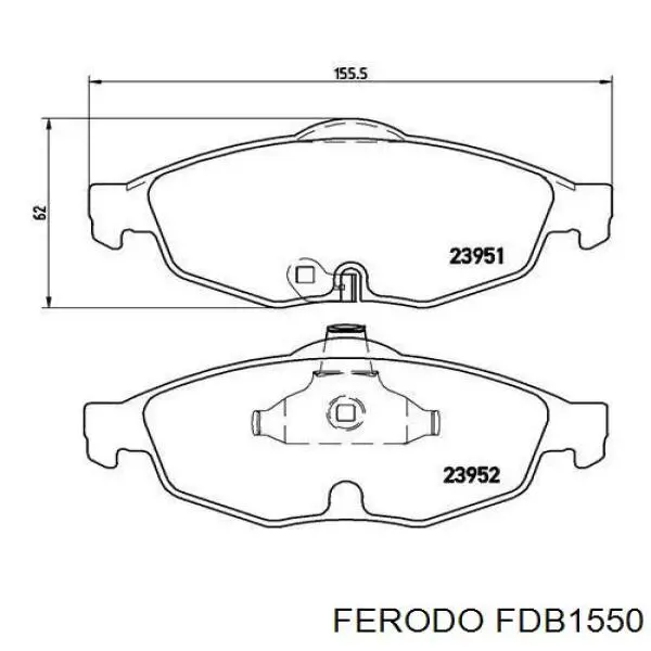 Pastillas freno delanteras Ferodo FDB1550 precio, desde 53,72 EUR