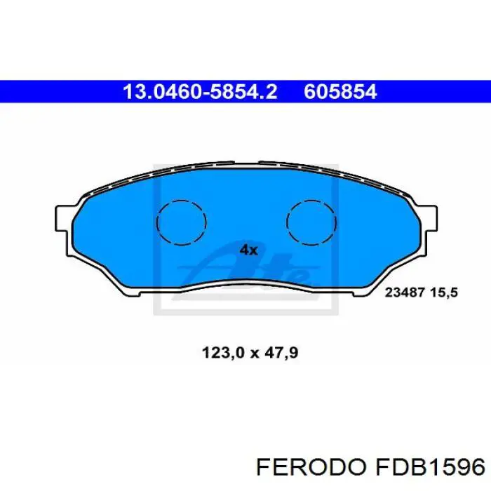 FDB1596 Ferodo pastillas de freno delanteras