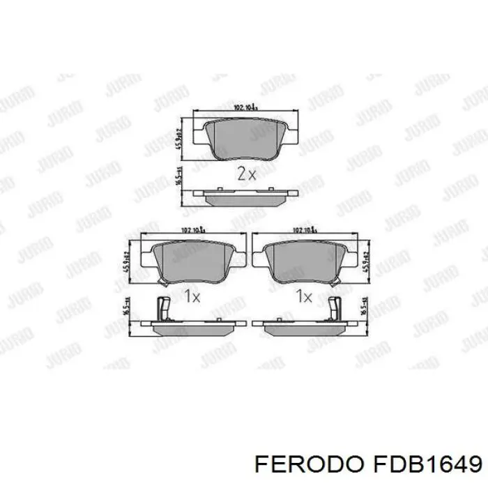 Pastillas traseras de freno Ferodo FDB1649 precio, desde 23,03 EUR