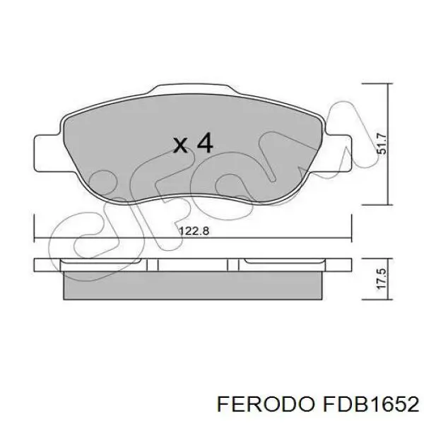 FDB1652 Ferodo pastillas de freno delanteras