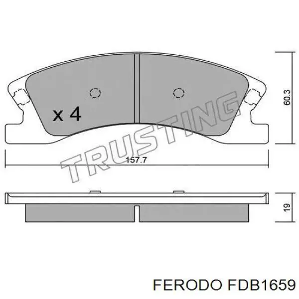 FDB1659 Ferodo pastillas de freno delanteras