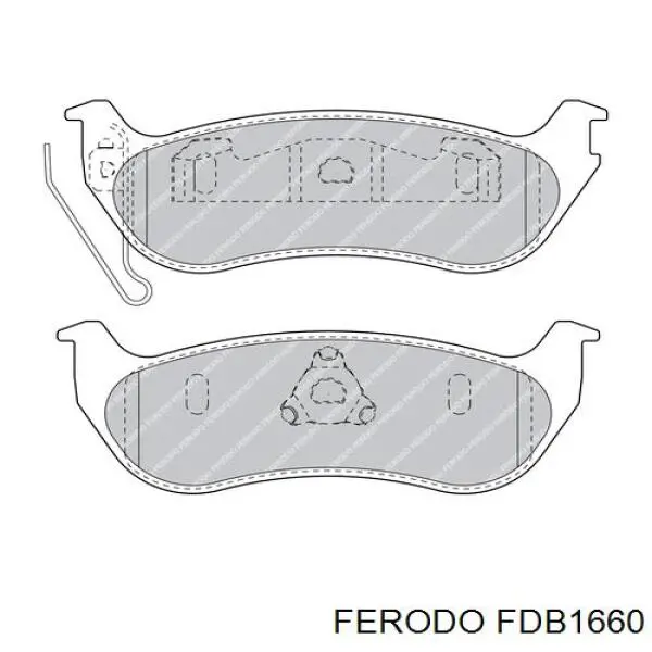 FDB1660 Ferodo pastillas de freno traseras