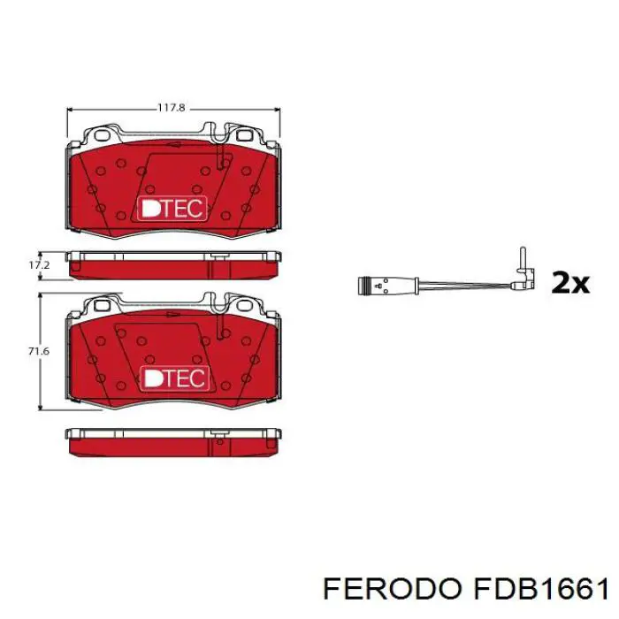 Pastillas de freno FDB1661 Ferodo