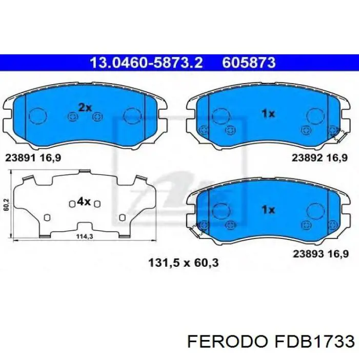 Comprar FDB1733 Ferodo Pastillas delanteras de freno