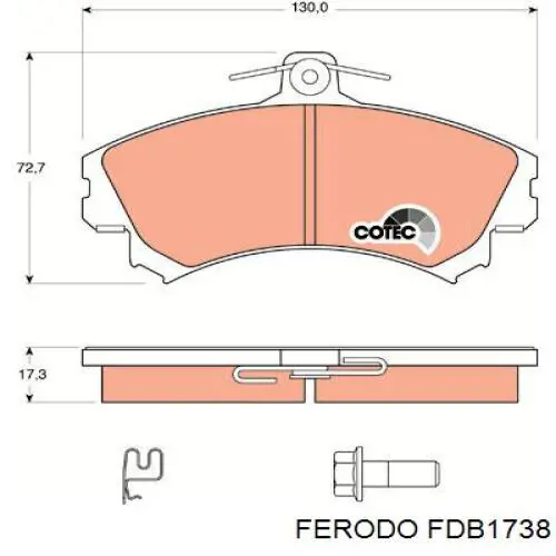 FDB1738 Ferodo pastillas de freno delanteras