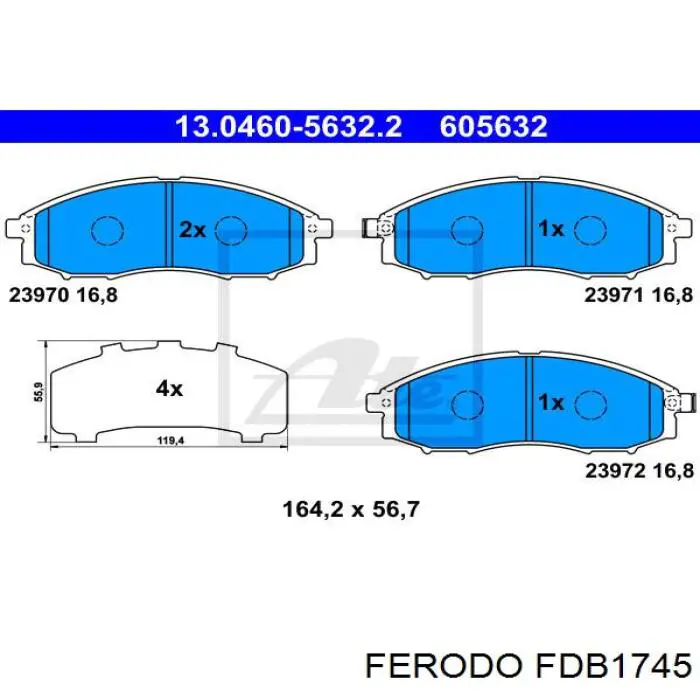 Pastillas freno delanteras Ferodo FDB1745 precio, desde 32,94 EUR