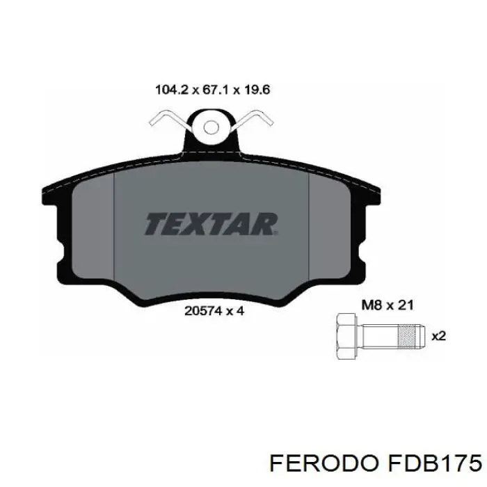 FDB175 Ferodo Pastillas delanteras