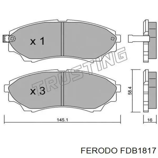 Pastillas de freno delanteras Ferodo FDB1817