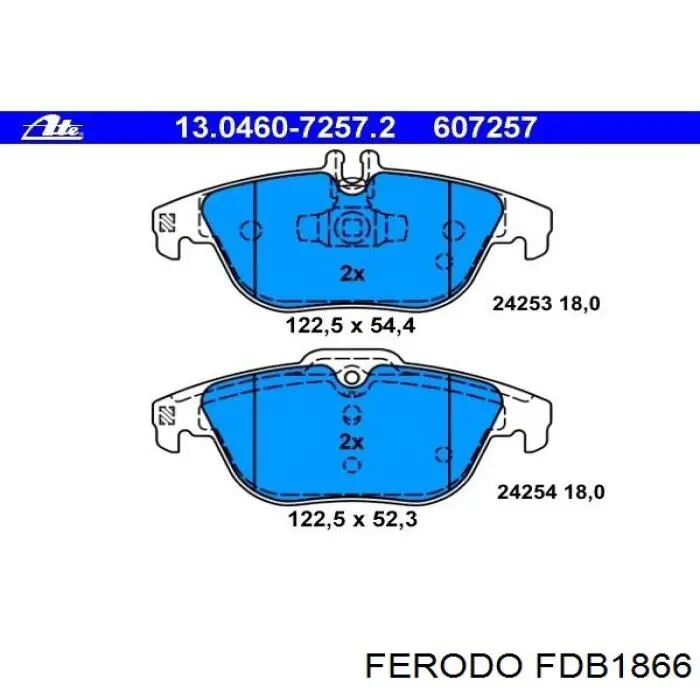Pastillas de freno FDB1866 Ferodo