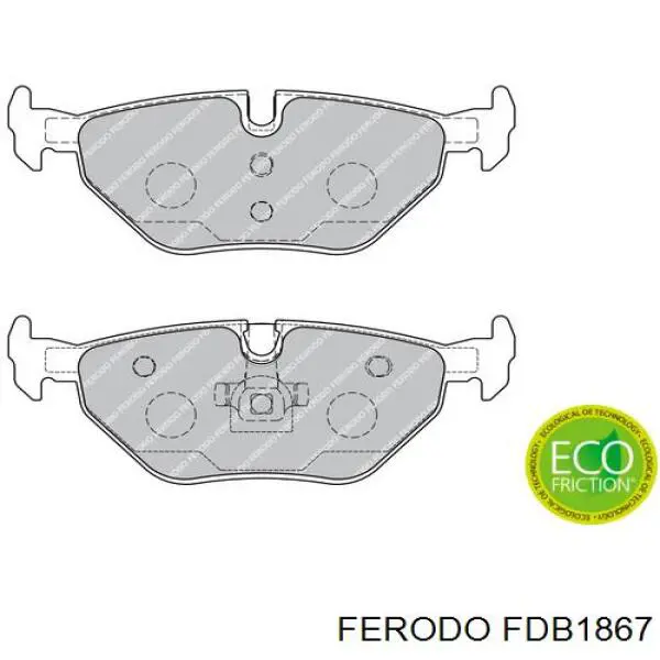 FDB1867 Ferodo pastillas de freno traseras