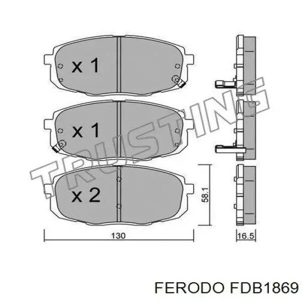 Pastillas de freno delanteras Ferodo FDB1869