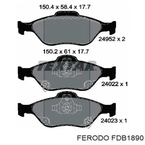 FDB1890 Ferodo Pastillas delanteras