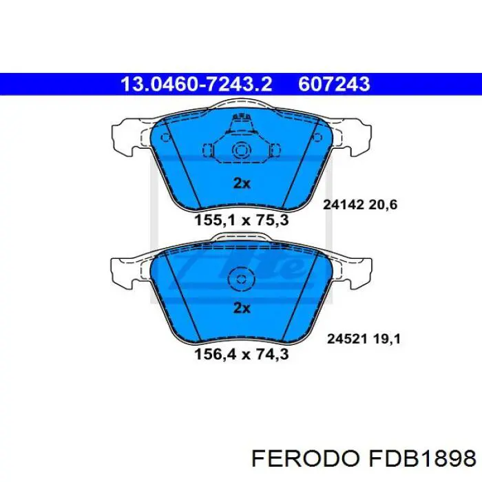 Comprar FDB1898 Ferodo Pastillas delanteras de freno