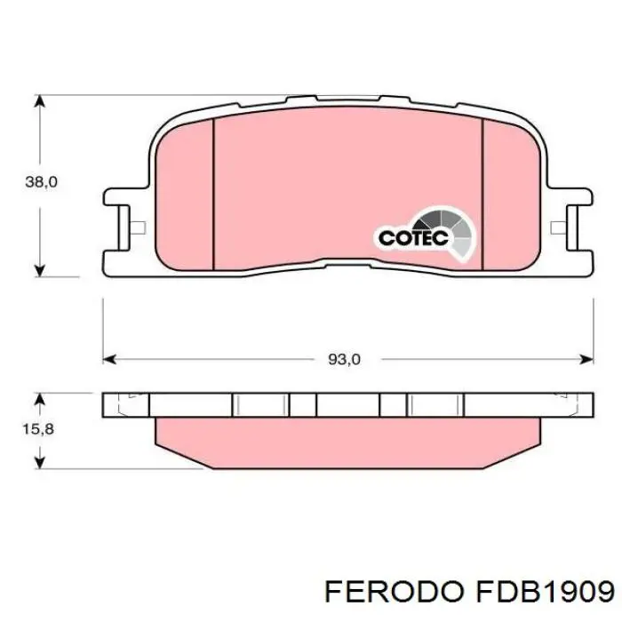 FDB1909 Ferodo pastillas de freno traseras