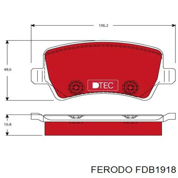 FDB1918 Ferodo pastillas de freno traseras