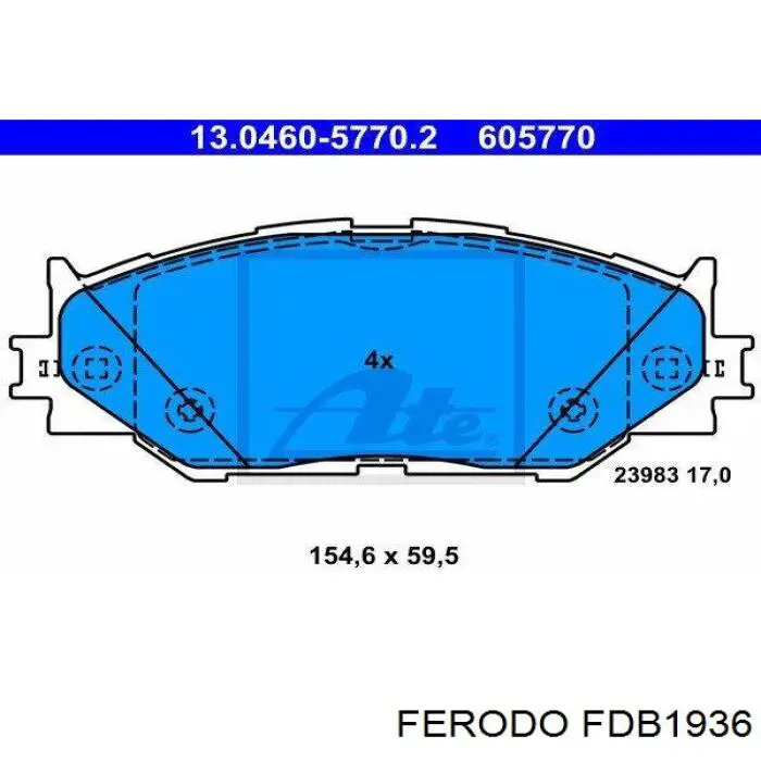 FDB1936 Ferodo Pastillas delanteras