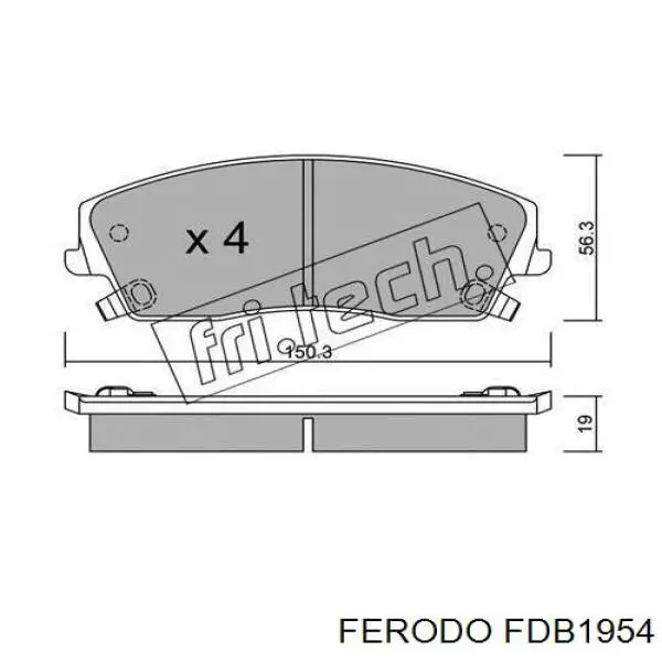 Pastillas de freno FDB1954 Ferodo