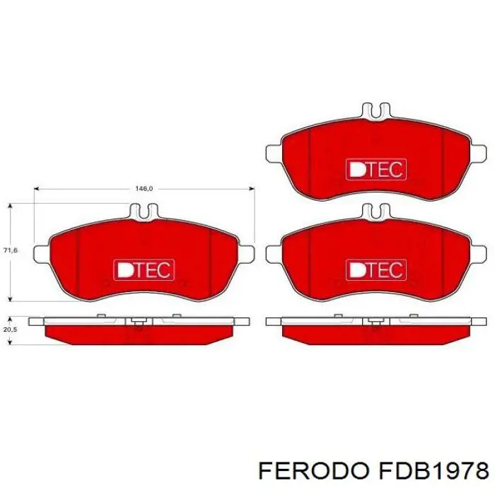 Pastillas de freno FDB1978 Ferodo