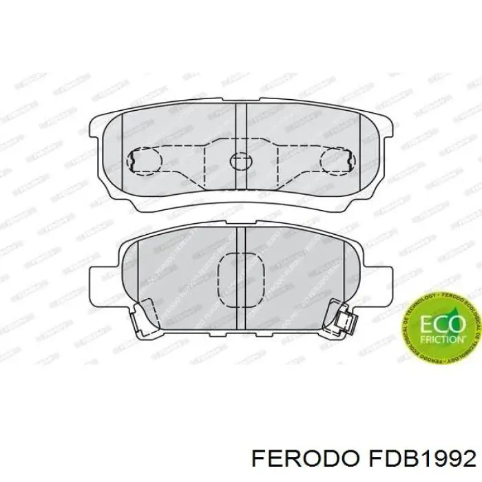 FDB1992 Ferodo Pastillas freno traseras