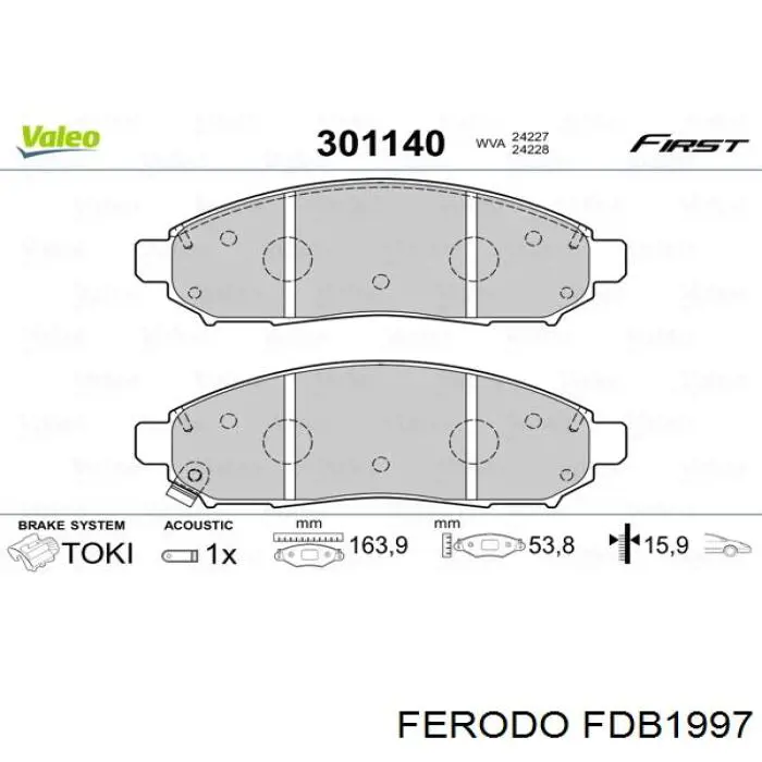 FDB1997 Ferodo pastillas de freno delanteras