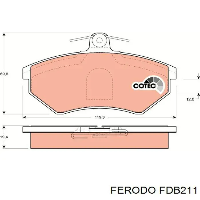 Pastillas de freno delanteras Seat Toledo 1 1L